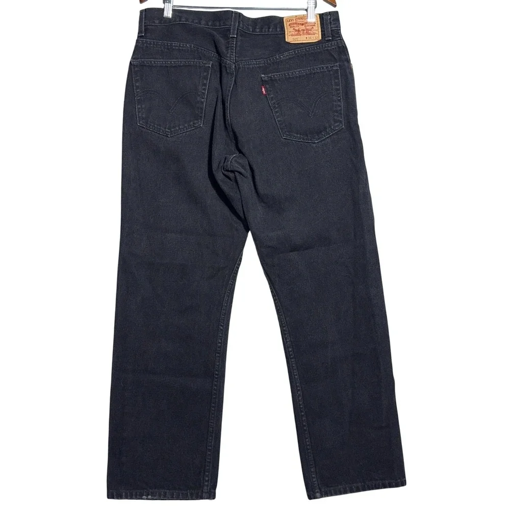 Vintage Levi's 505 Black Y2K Jeans Mens Size 36x31 2000s Denim Black Regular Fit